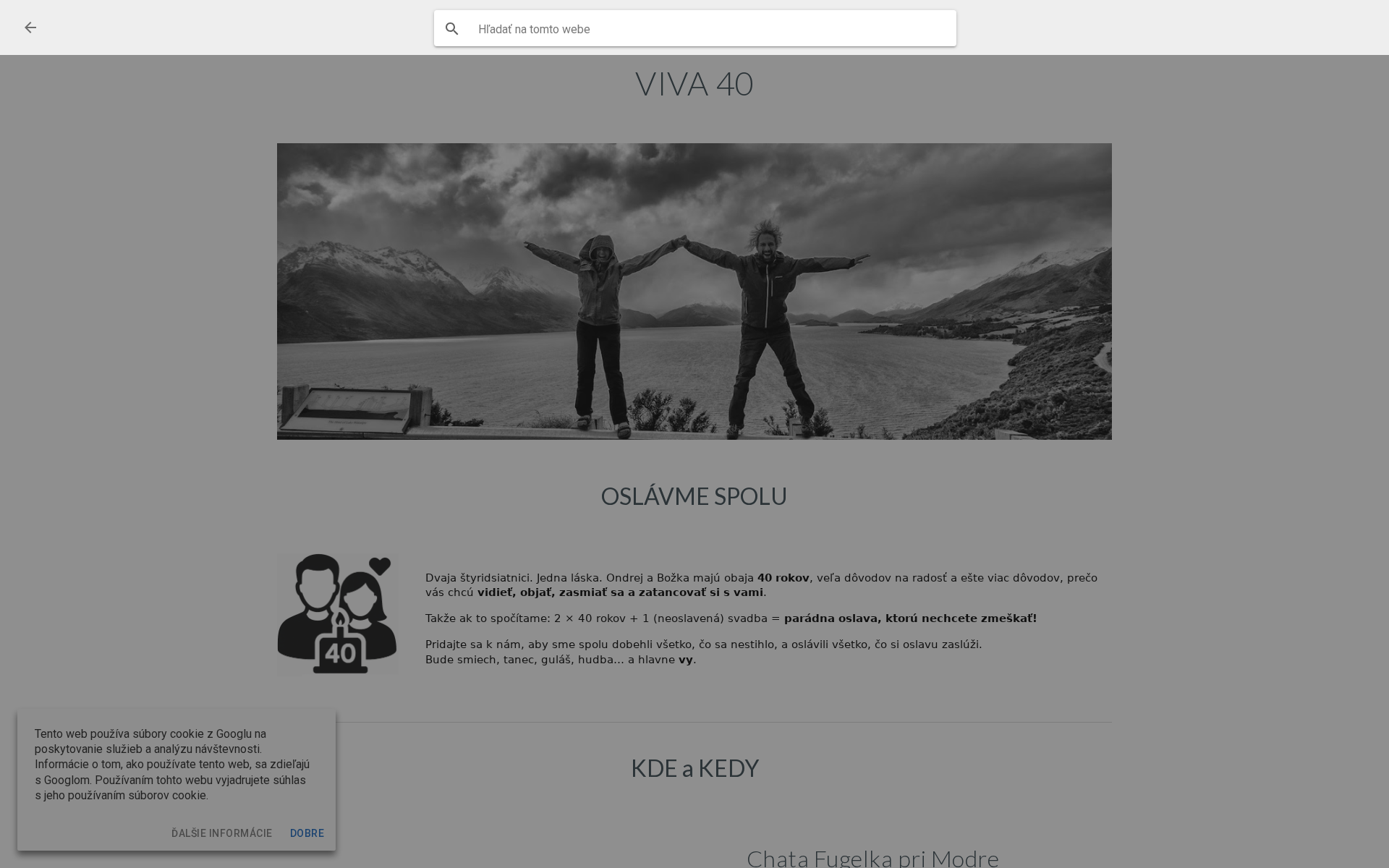 Náhľad webu viva40.sk