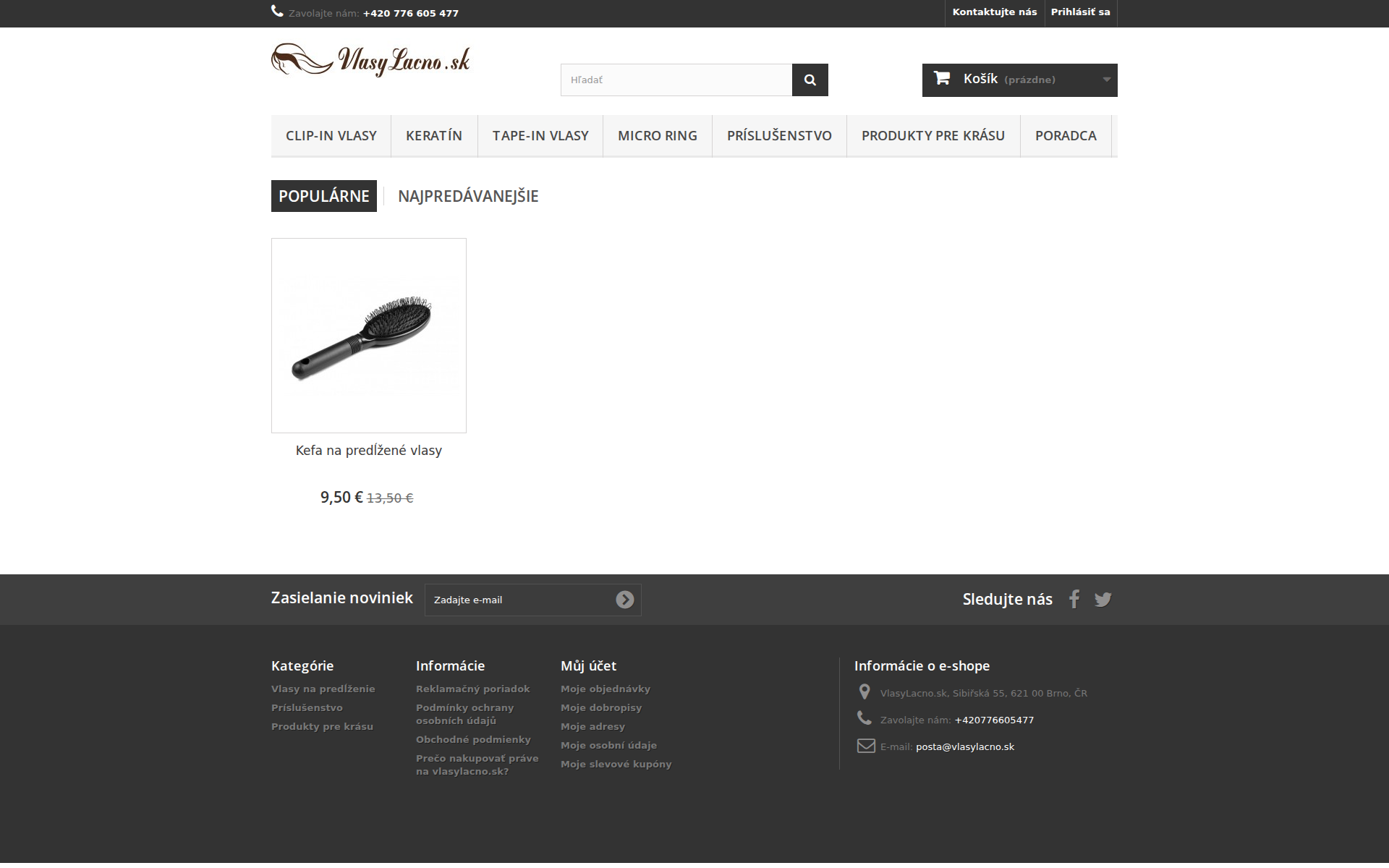 Náhľad webu vlasylacno.sk