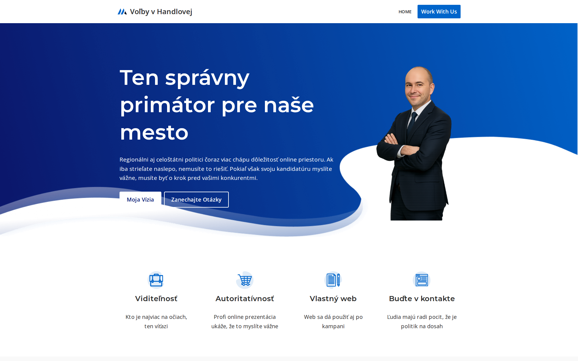 Náhľad webu volbyhandlova.sk