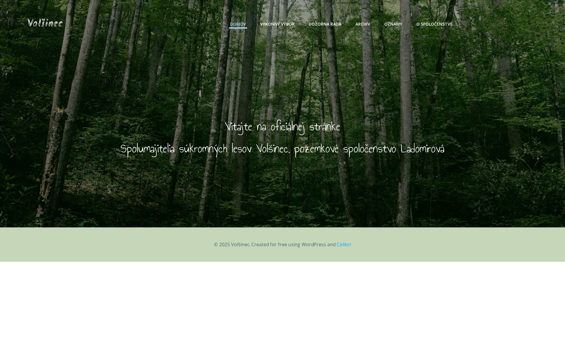 Náhľad webu volsinec.sk