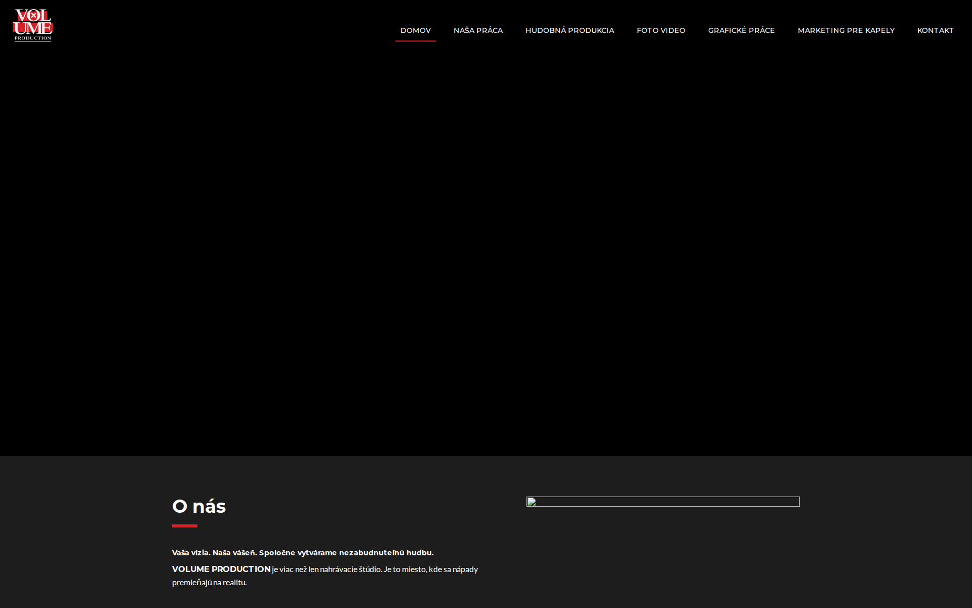 Náhľad webu volumeproduction.sk