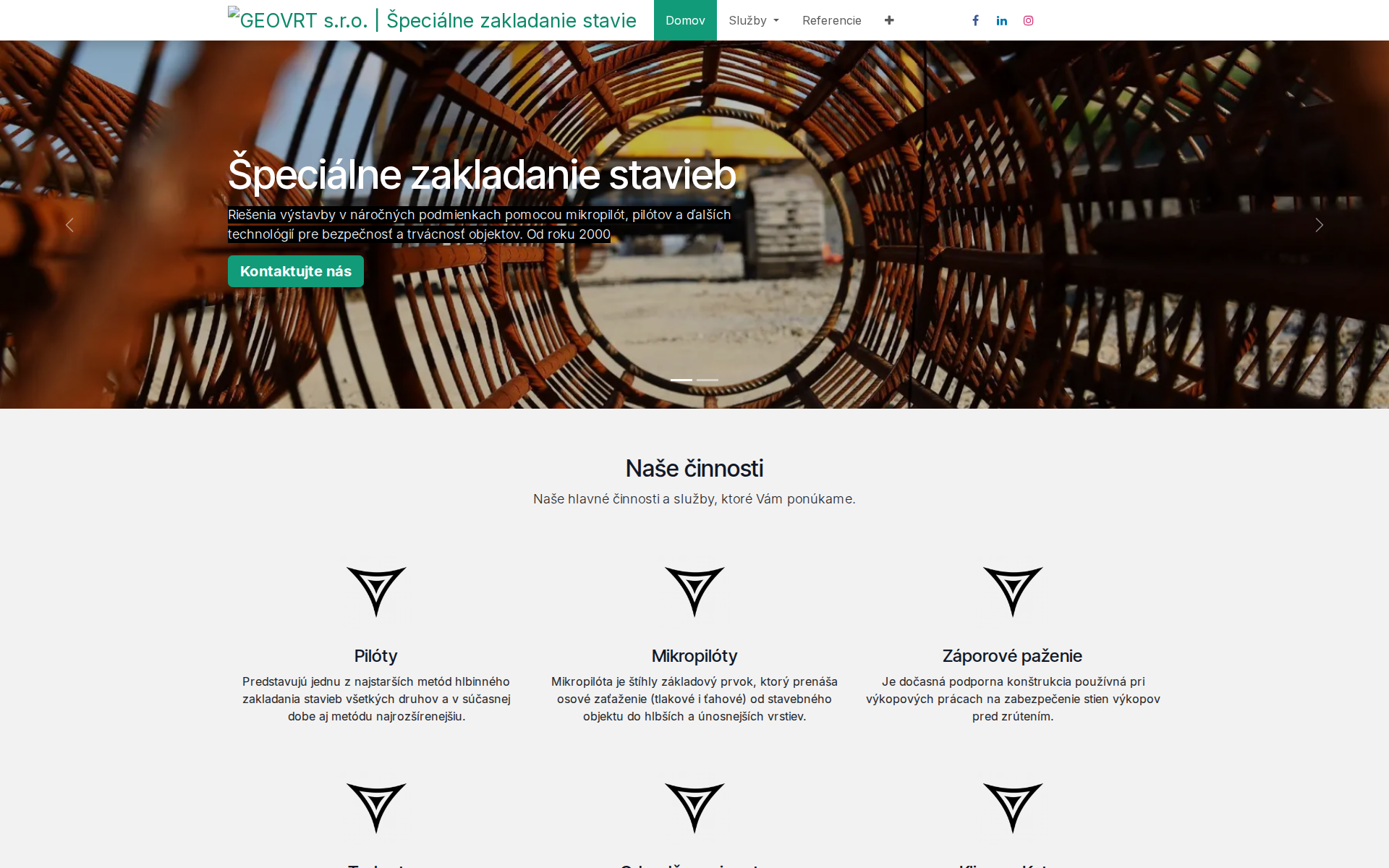 Náhľad webu vrtne-prace.sk