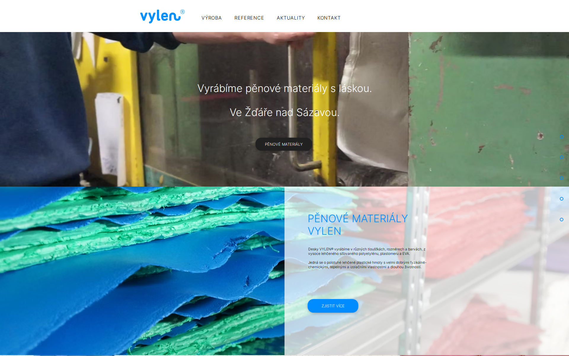 Náhľad webu vylen.sk