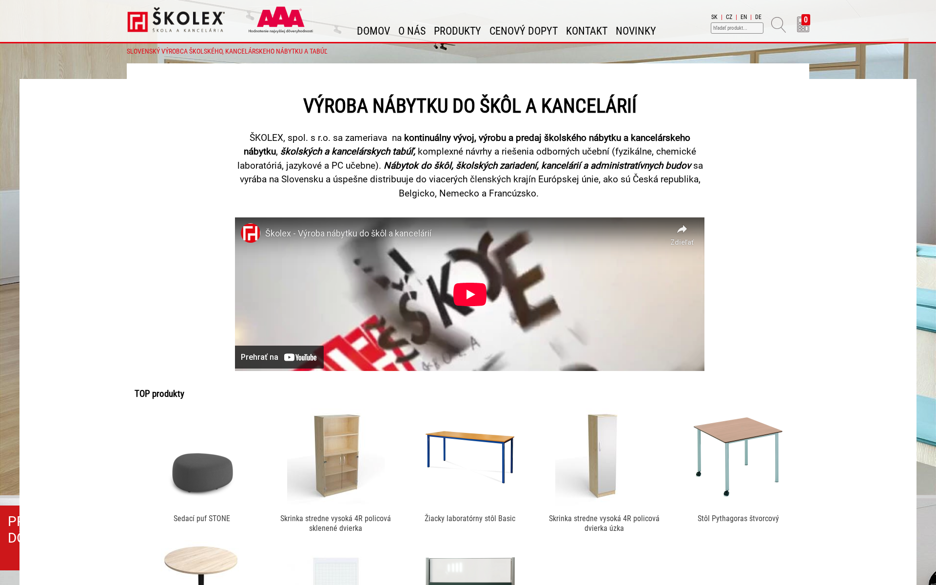 Náhľad webu vyroba-skolskeho-nabytku.sk