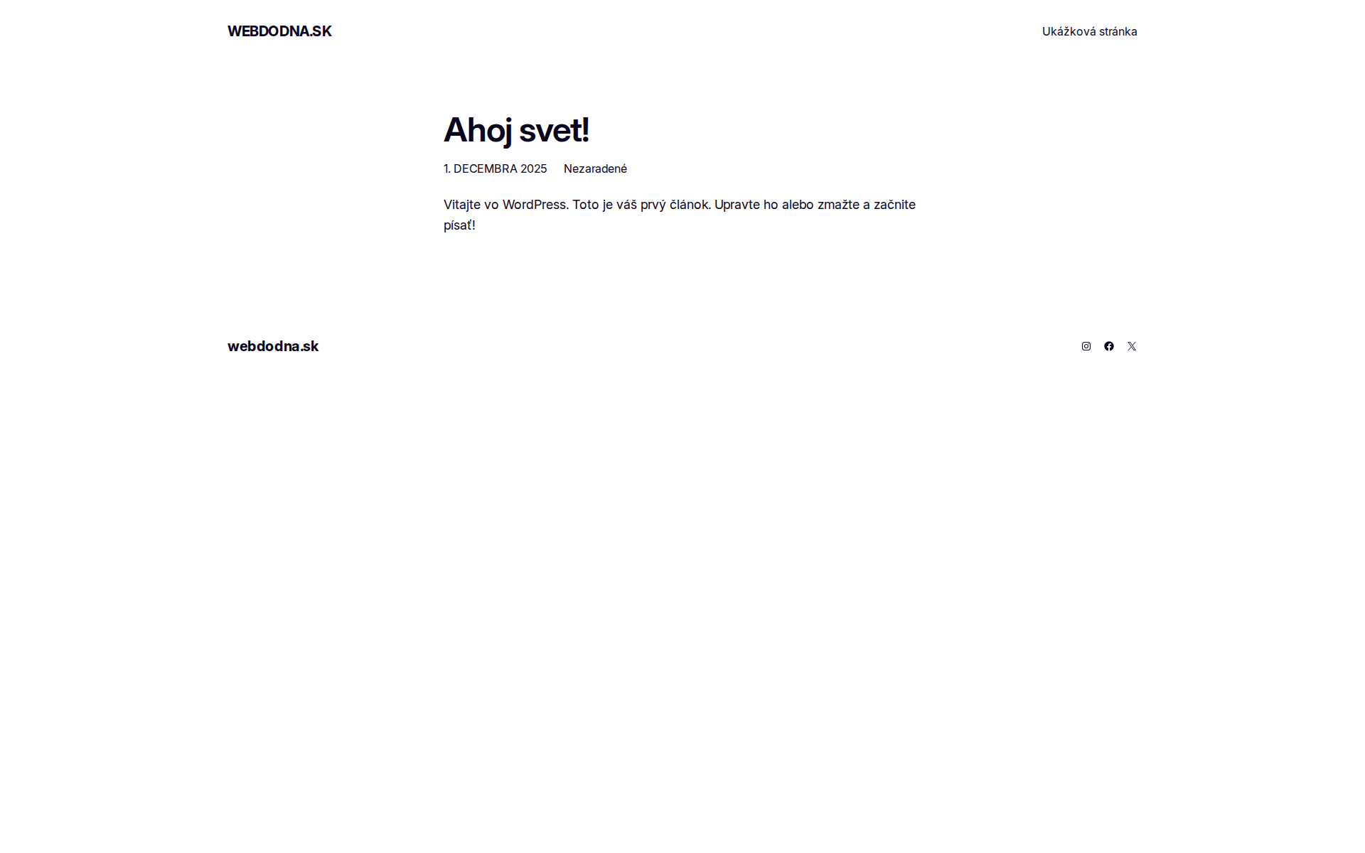 Náhľad webu webdodna.sk