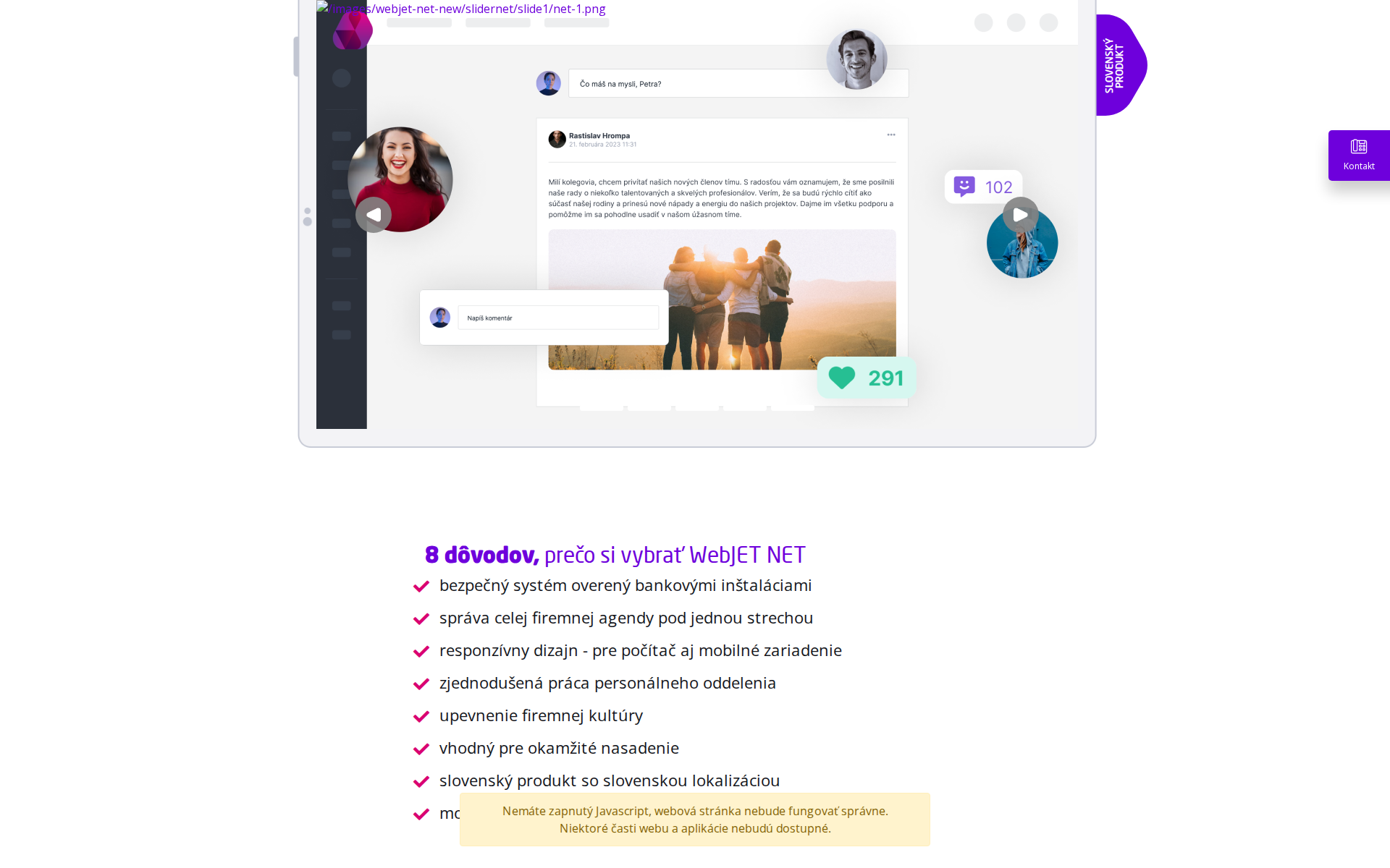 Náhľad webu webjetnet.sk