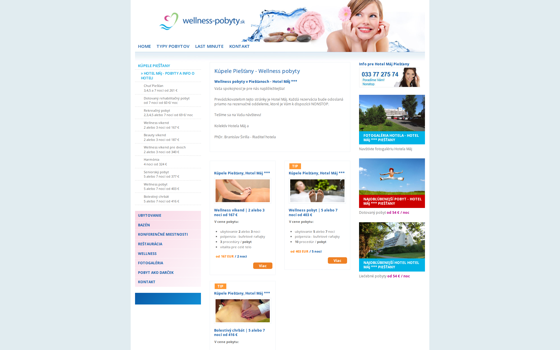 Náhľad webu wellness-pobyty.sk