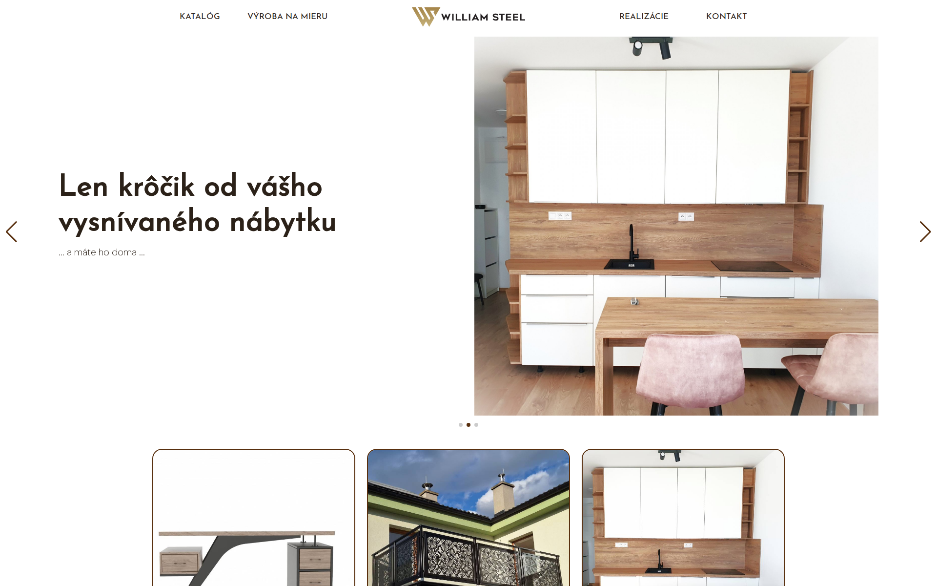 Náhľad webu williamsteel.sk