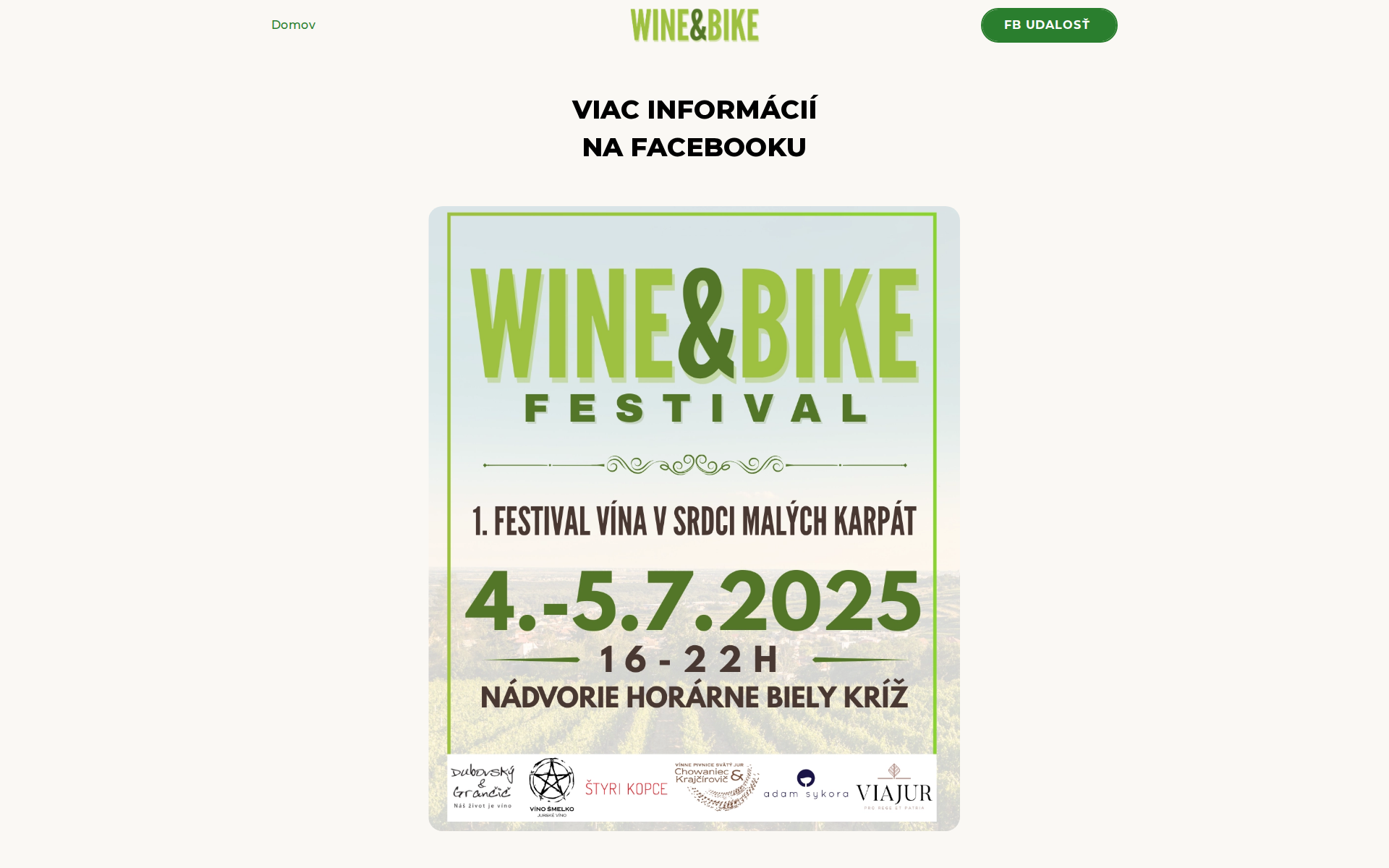 Náhľad webu wineandbike.sk