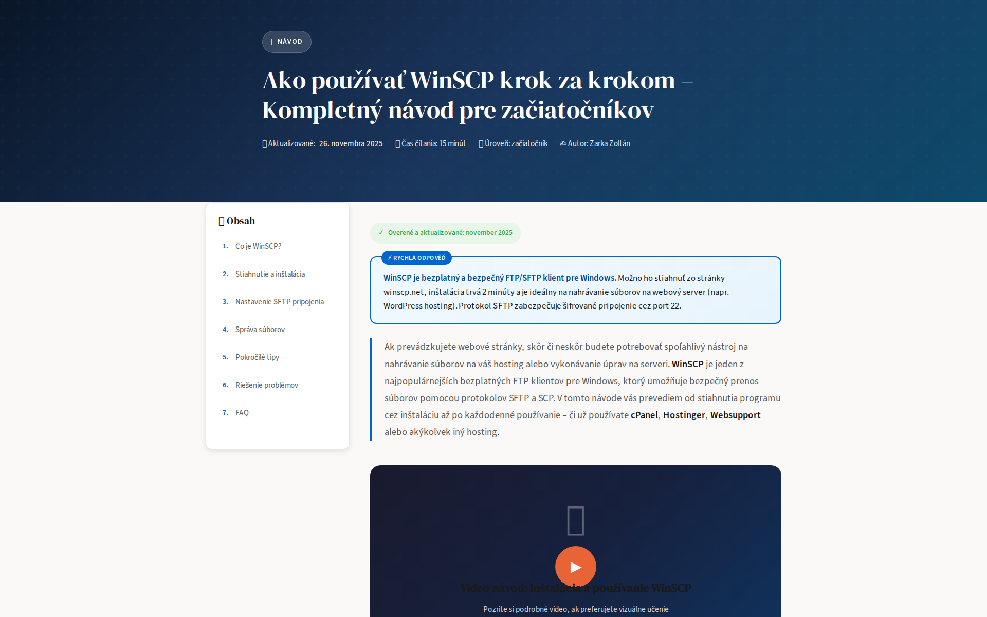 Náhľad webu winscp.sk
