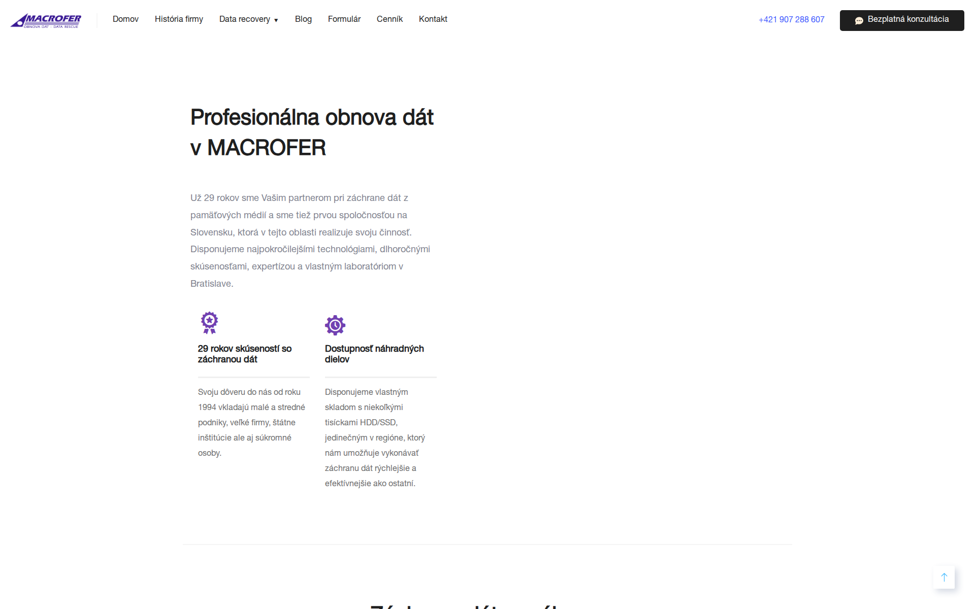 Náhľad webu zachranaudajov.sk