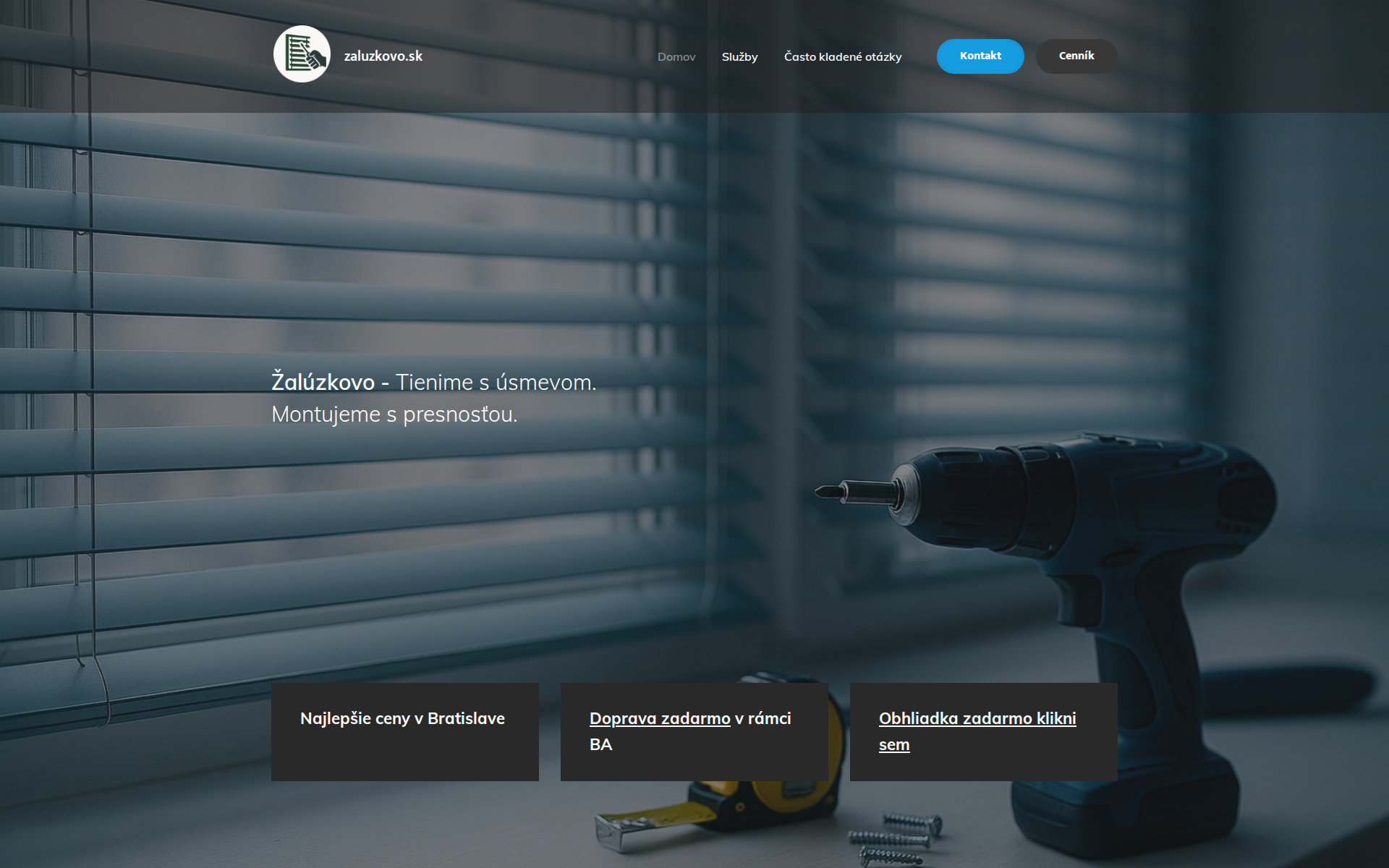 Náhľad webu zaluzkovo.sk