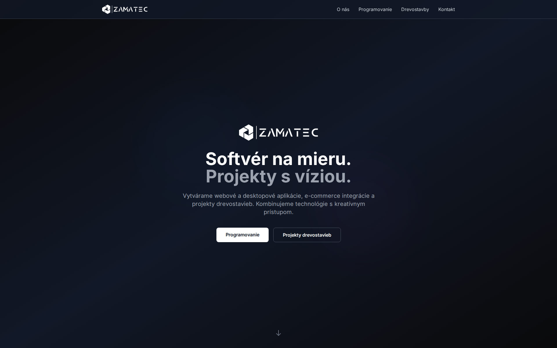 Náhľad webu zamatec.sk