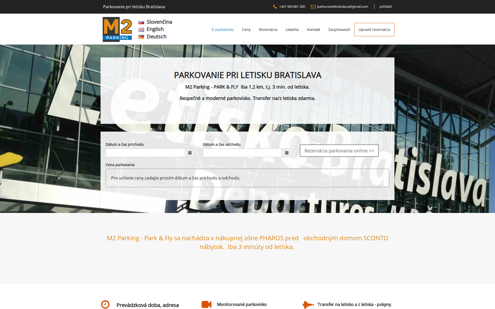 Náhľad webu zaparkujte.sk