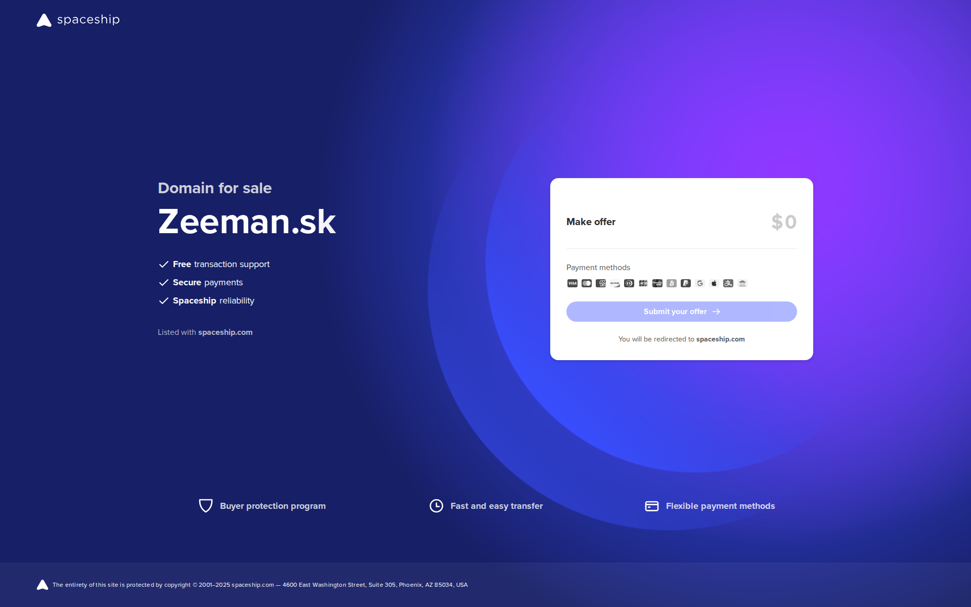 Náhľad webu zeeman.sk