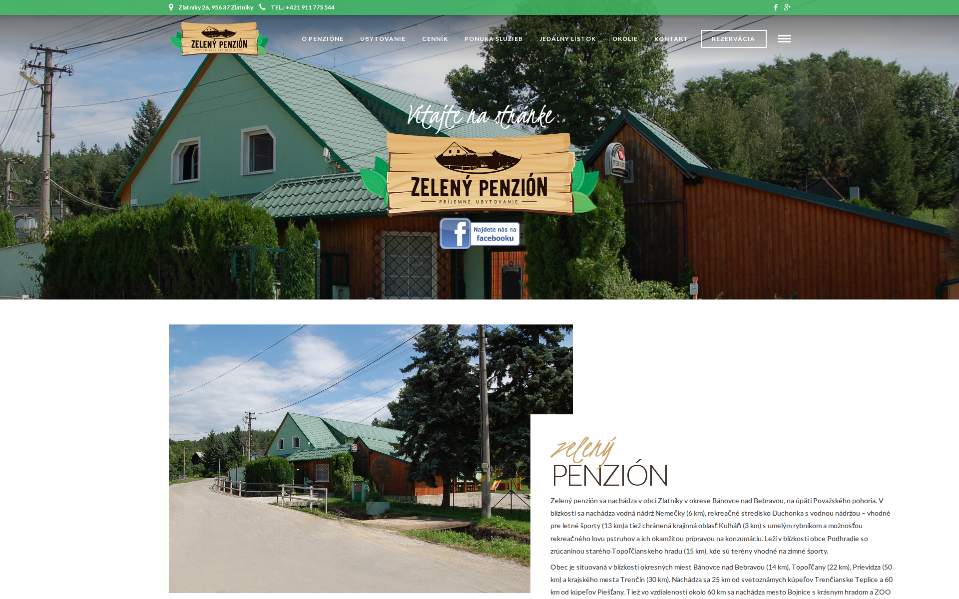 Náhľad webu zelenypenzion.sk