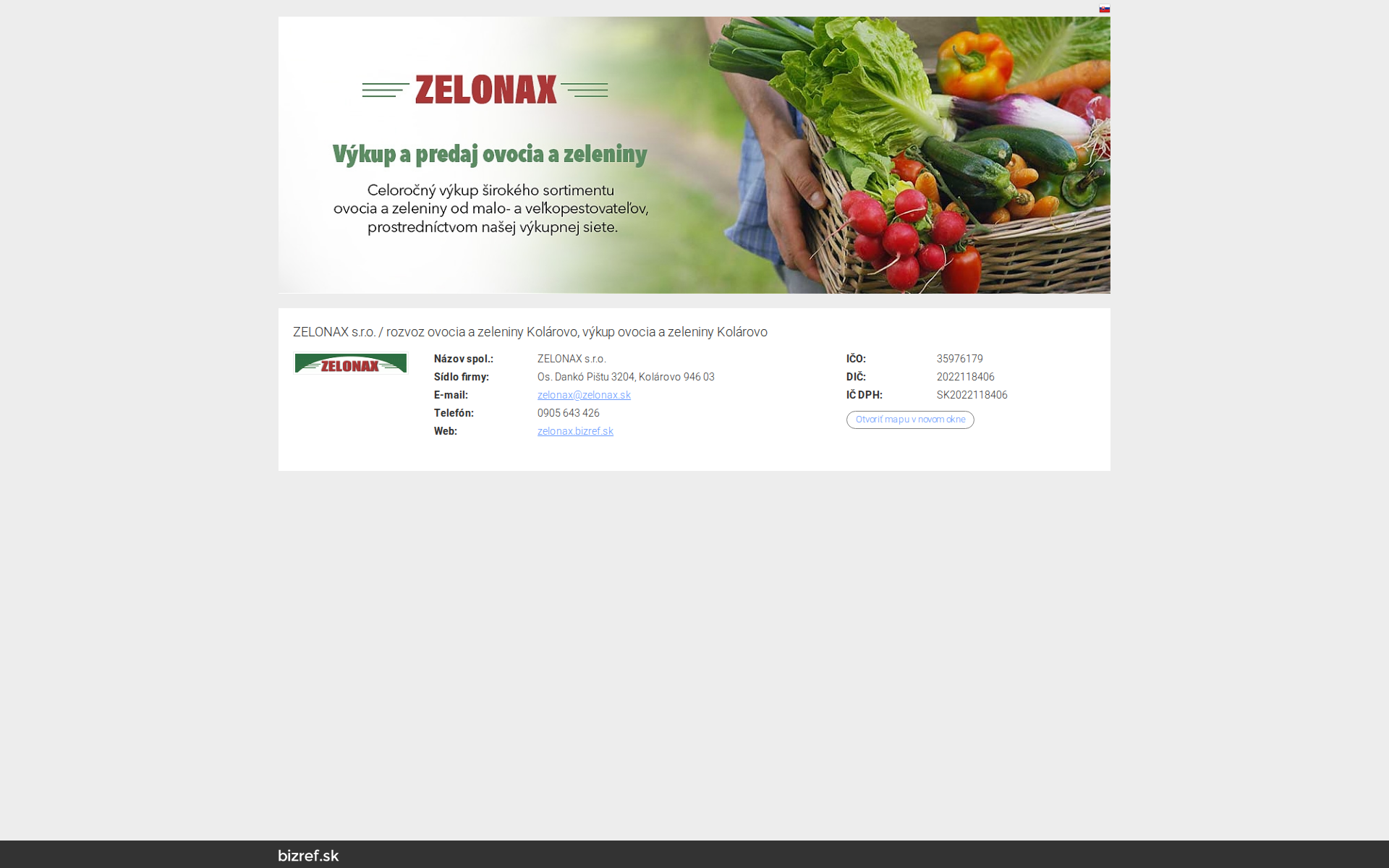 Náhľad webu zelonax.sk