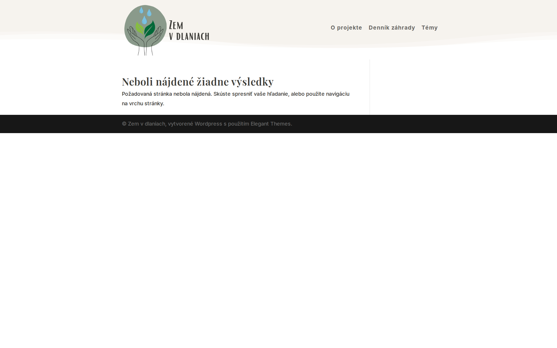 Náhľad webu zemvdlaniach.sk