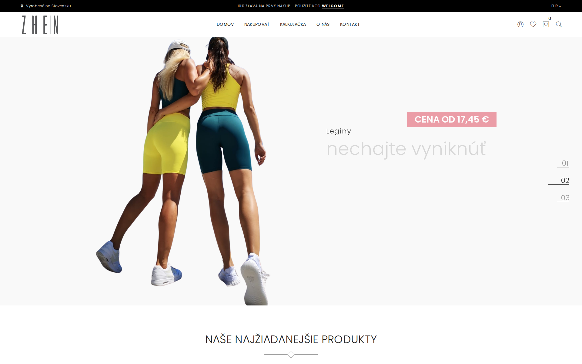 Náhľad webu zhen.sk