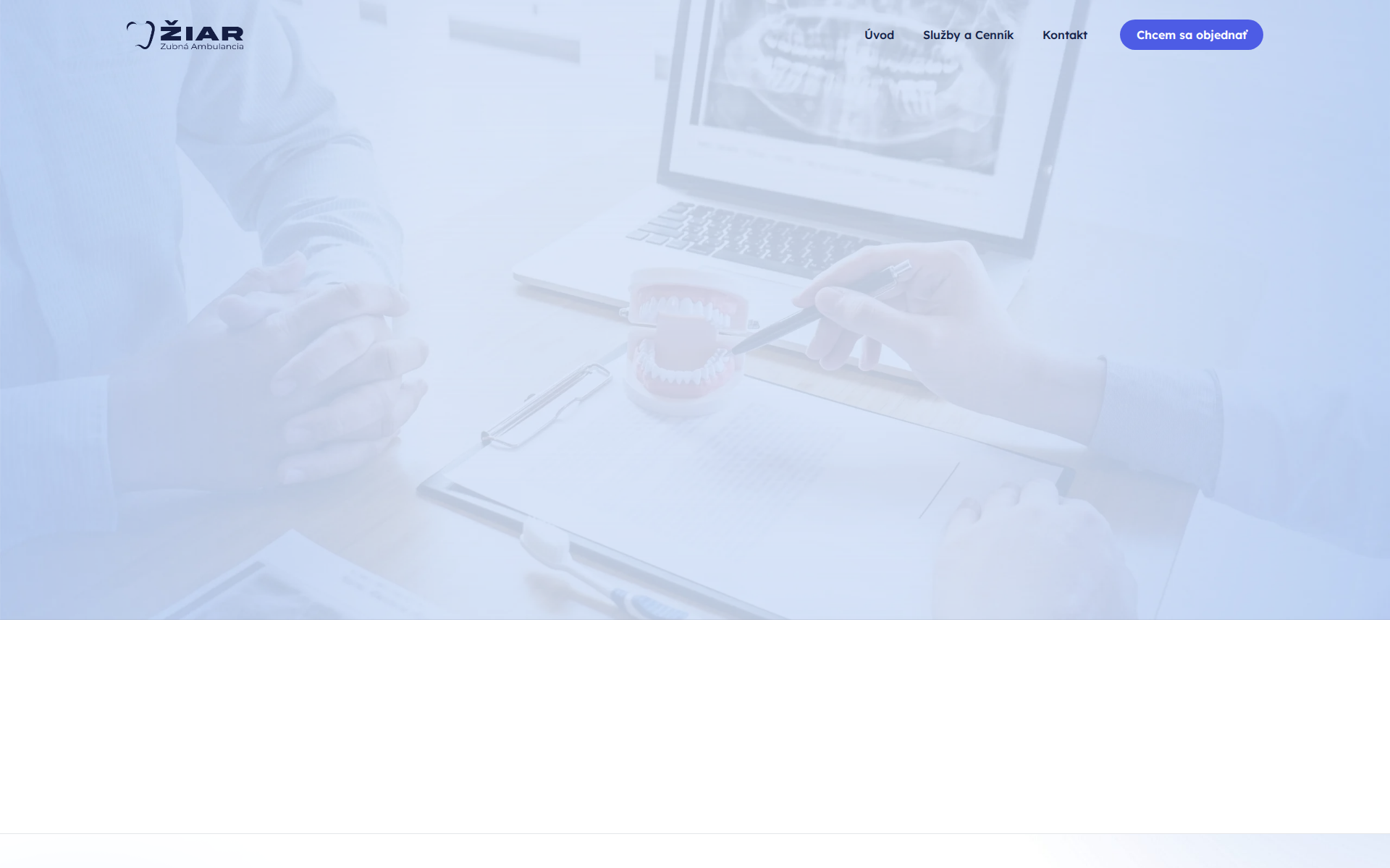 Náhľad webu ziarzubnaambulancia.sk