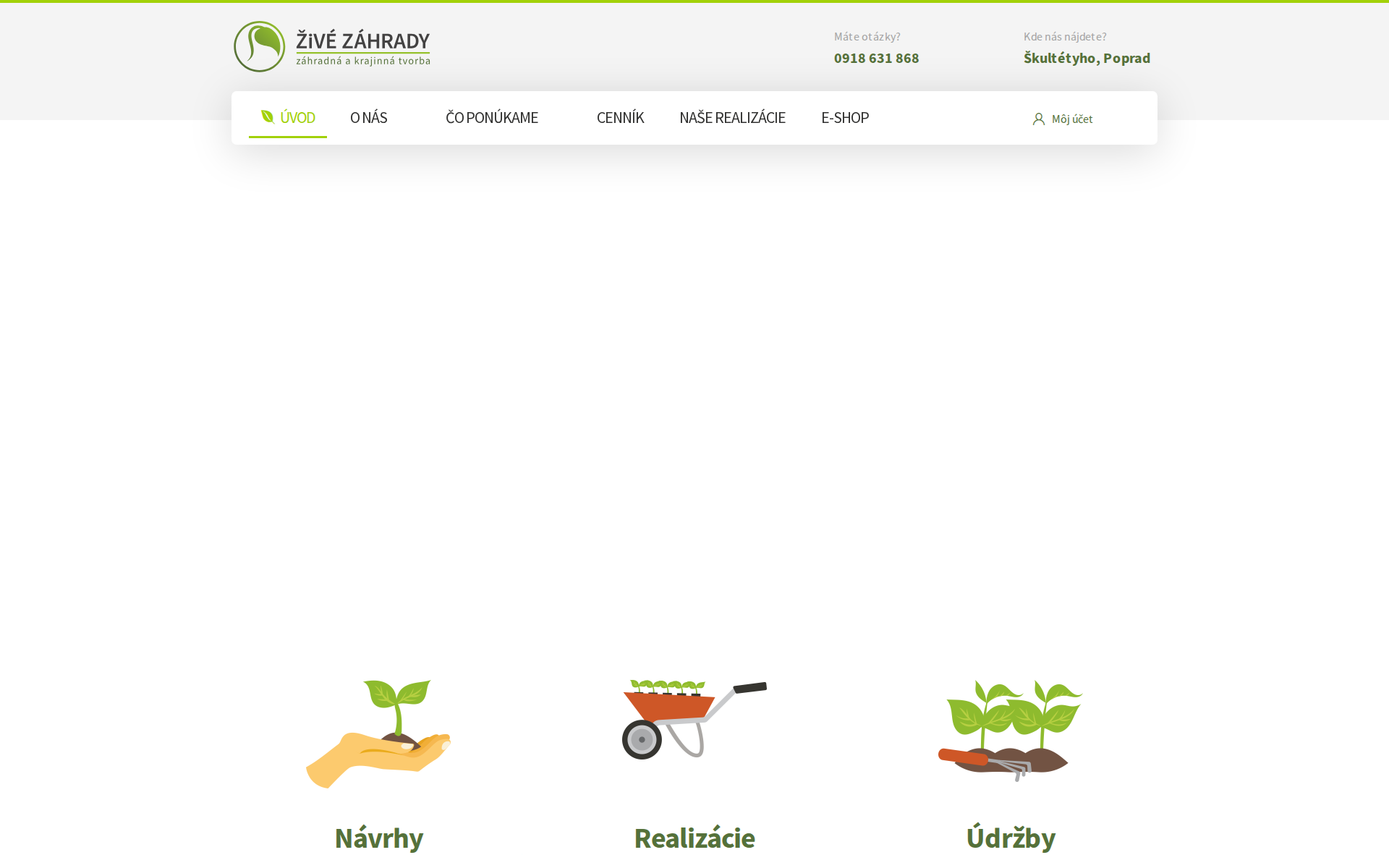 Náhľad webu zivezahrady.sk