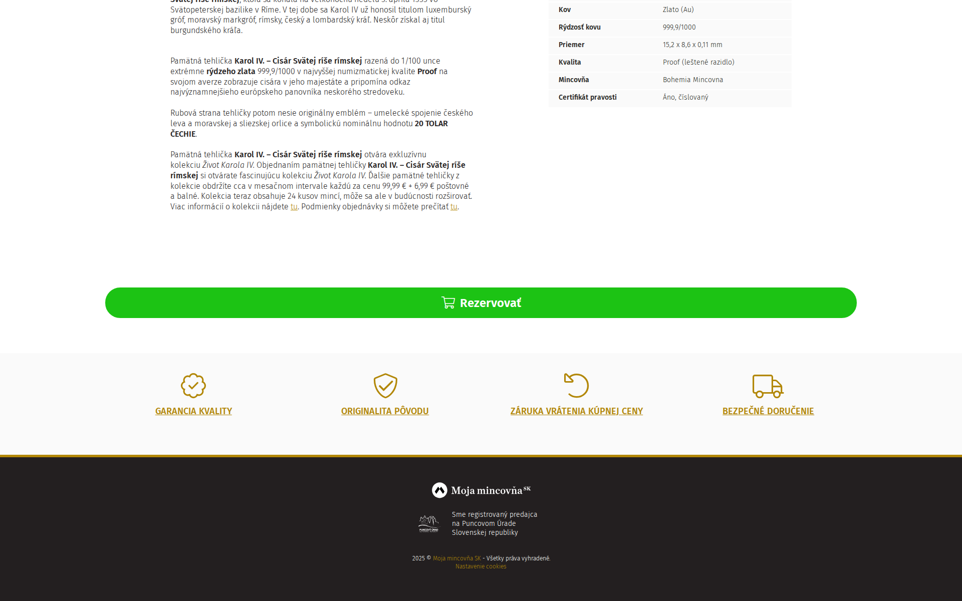 Náhľad webu zlatarazba.sk