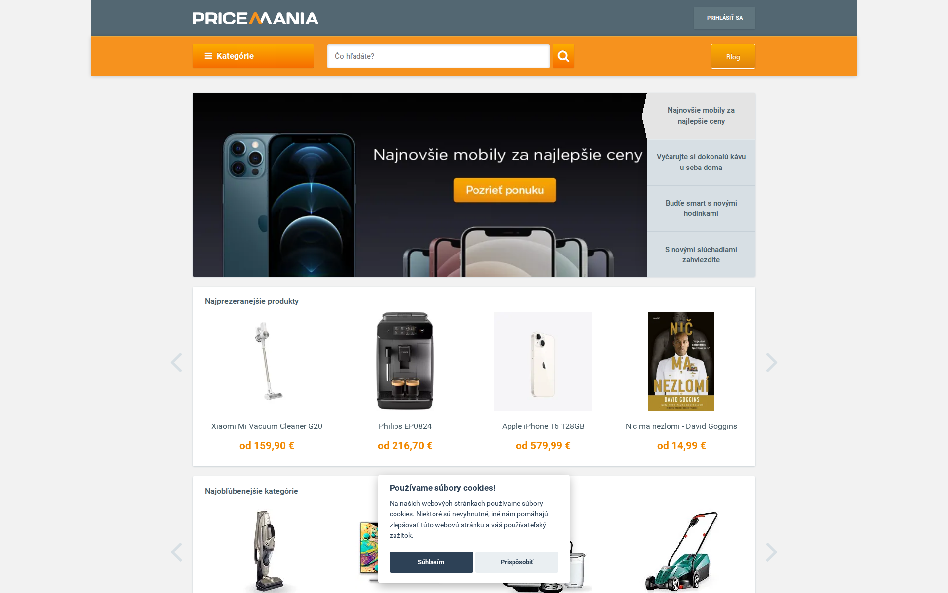 Náhľad webu zlavomania.sk