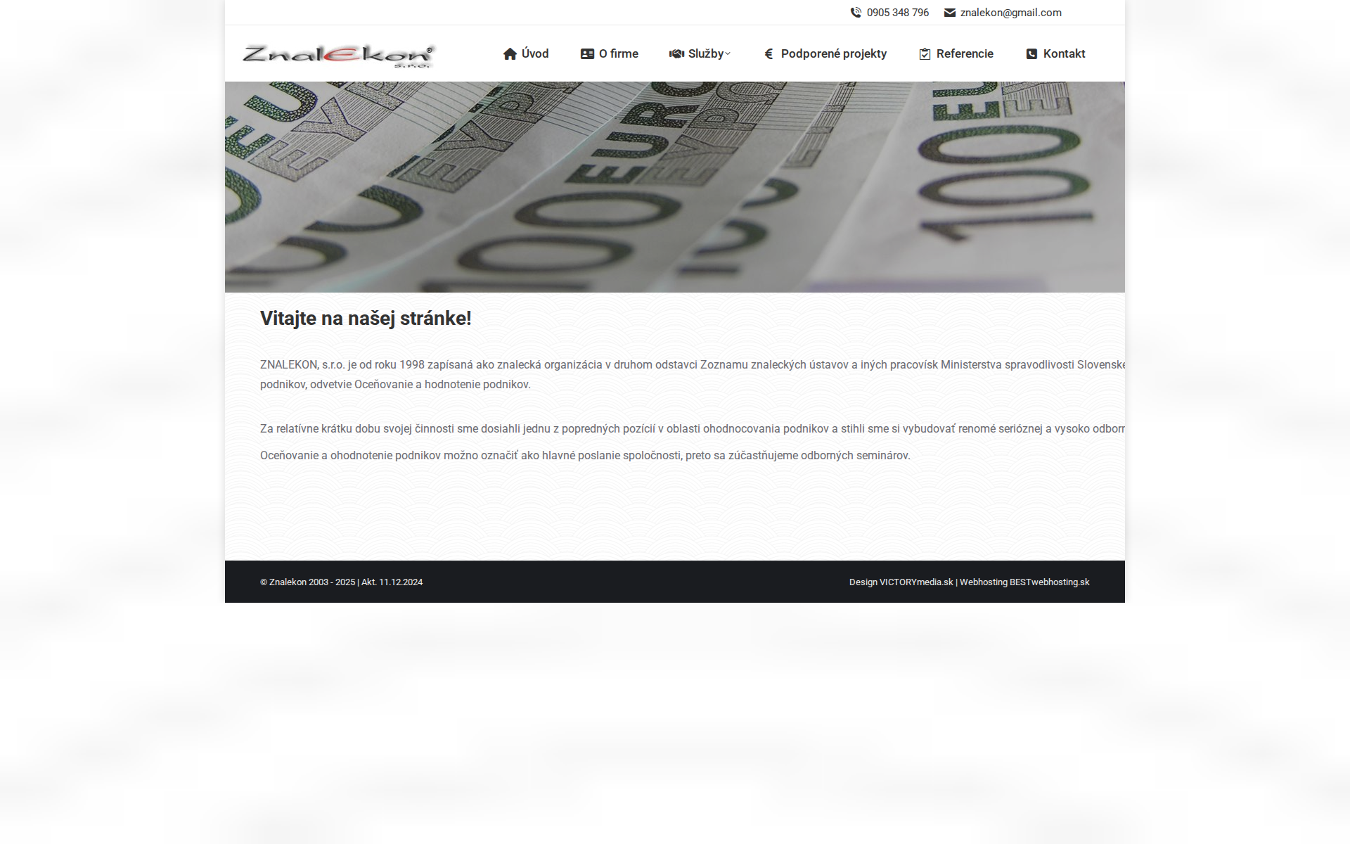 Náhľad webu znalekon.sk