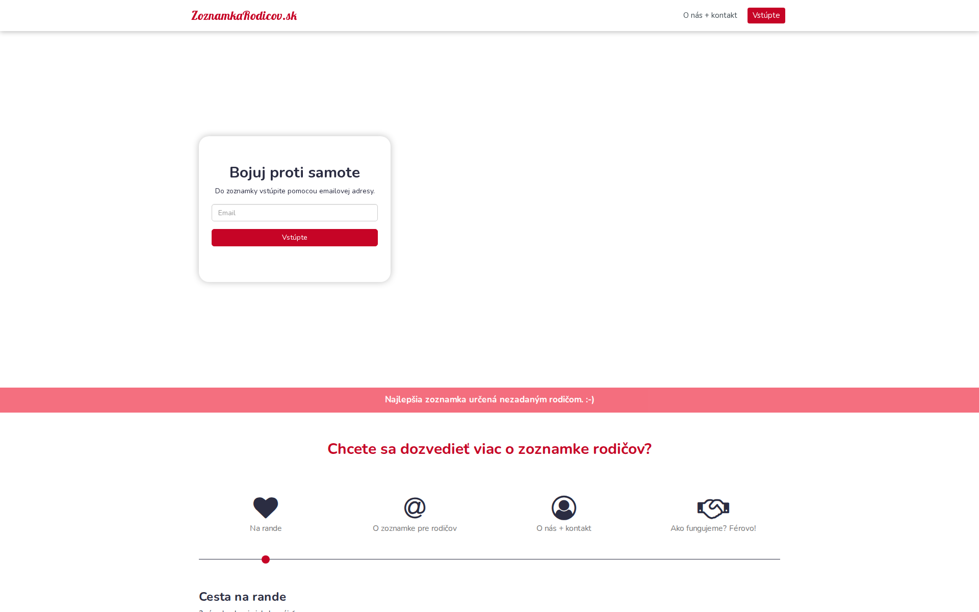 Náhľad webu zoznamkarodicov.sk