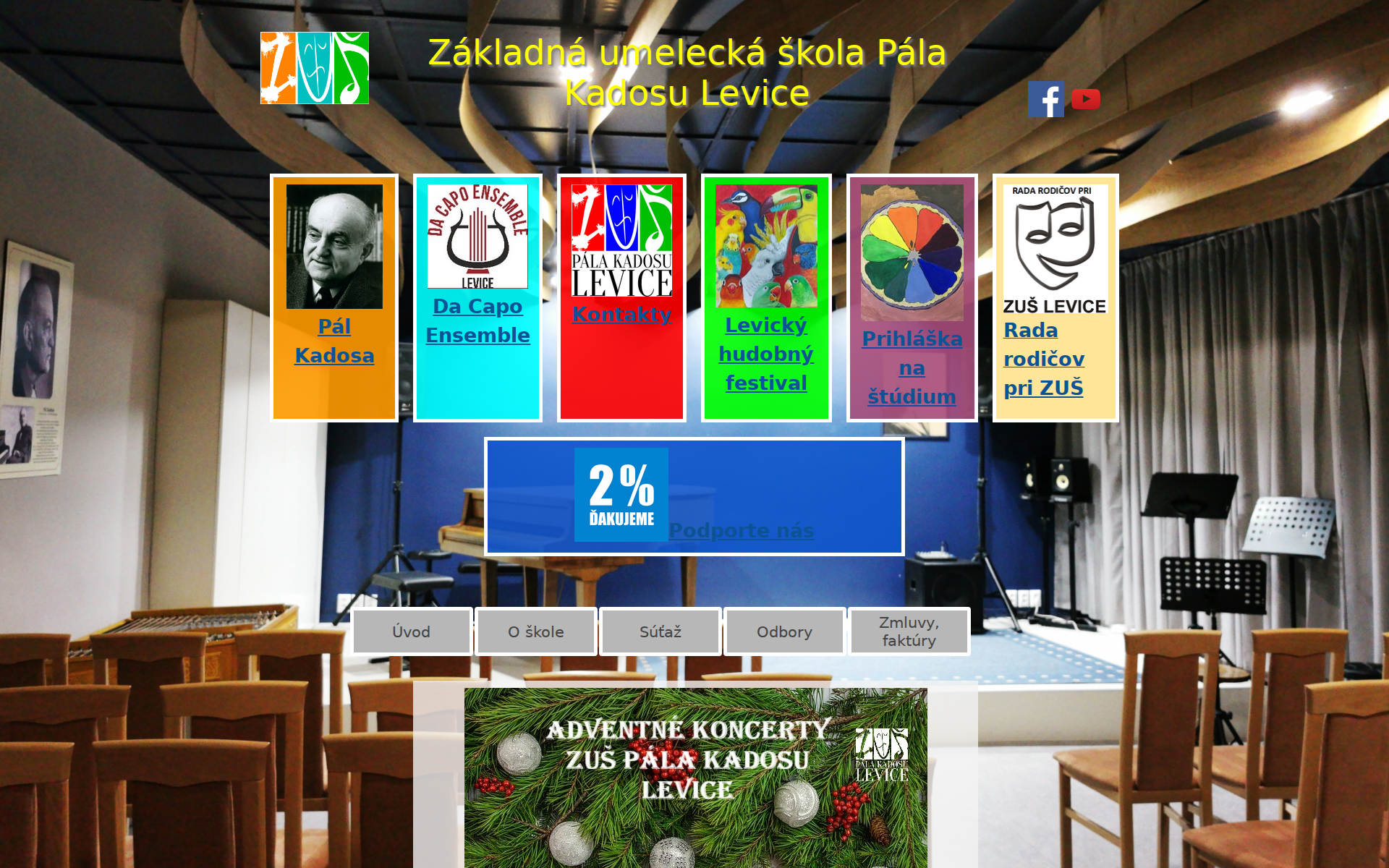 Náhľad webu zuslevice.sk